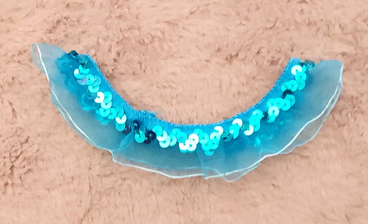 Liga Azul turqueza con lentejuela