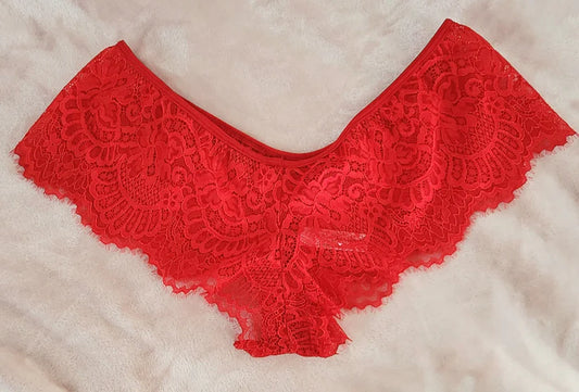 Pantie encaje color roja V