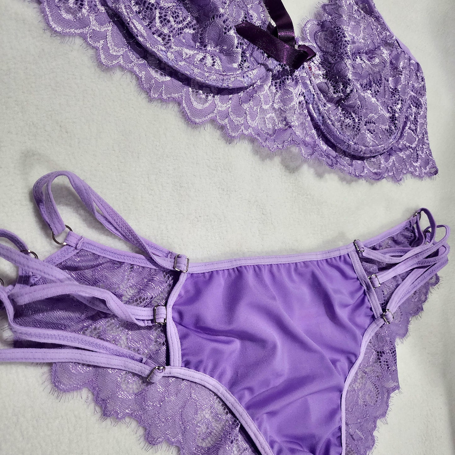 Conjunto lila (Hecho en Coclombia) Incluye Cuarzo