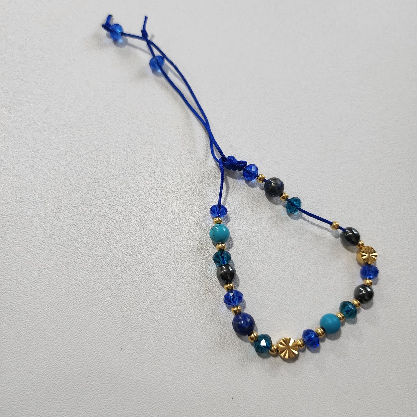 JOYERIA TOBILLERA DE CUARZO AZUL MARINO