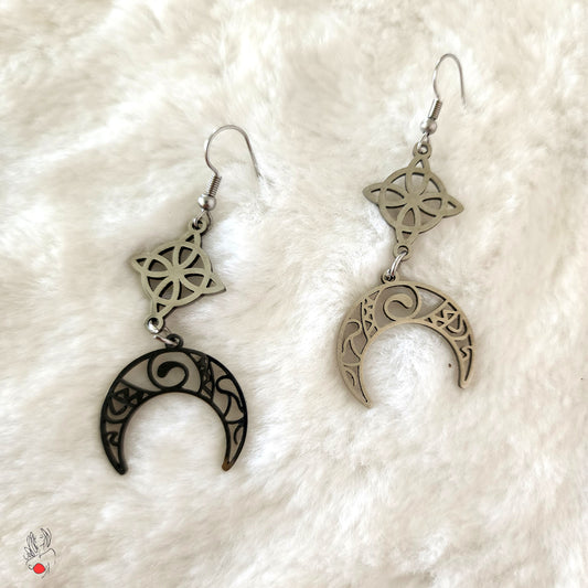 Aretes luna stainless steel