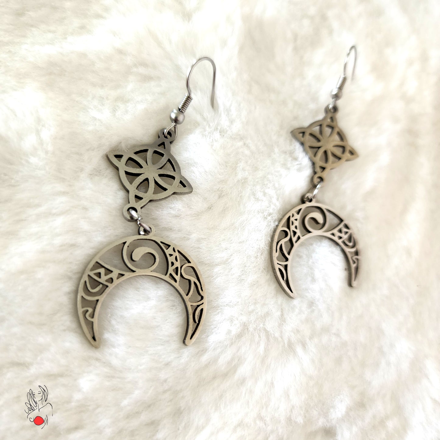 Aretes luna stainless steel