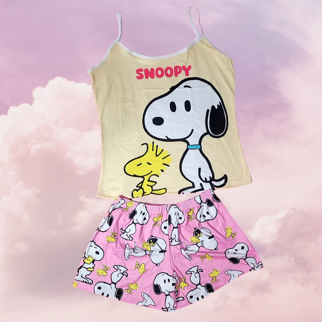 Pijama de pantalón corto Snoopy One Size Plus (Ordena por Whatsapp)