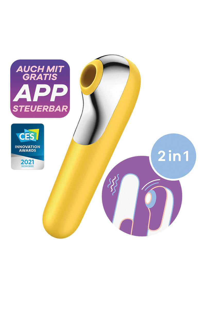 Consolador Air pulse vibrator amarillo