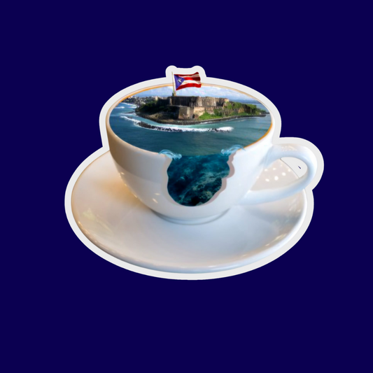 Sticker de taza de café y el morro