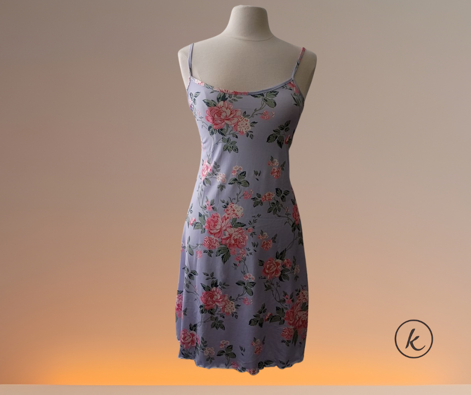 LENCERIA BABYDOLL AZUL CON FLORES - Comodidad, Sensualidad y Autoestima