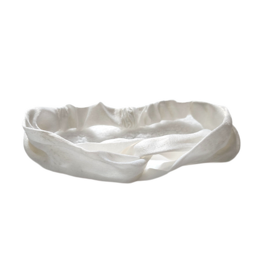 bandana para el pelo color blanco