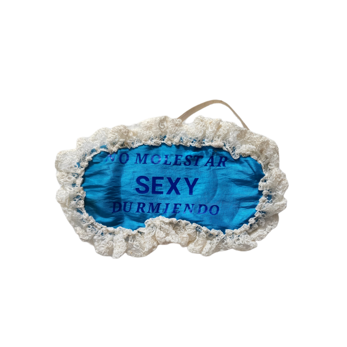 Antifaz para dormir azul no molestar sexy durmiendo con encajes