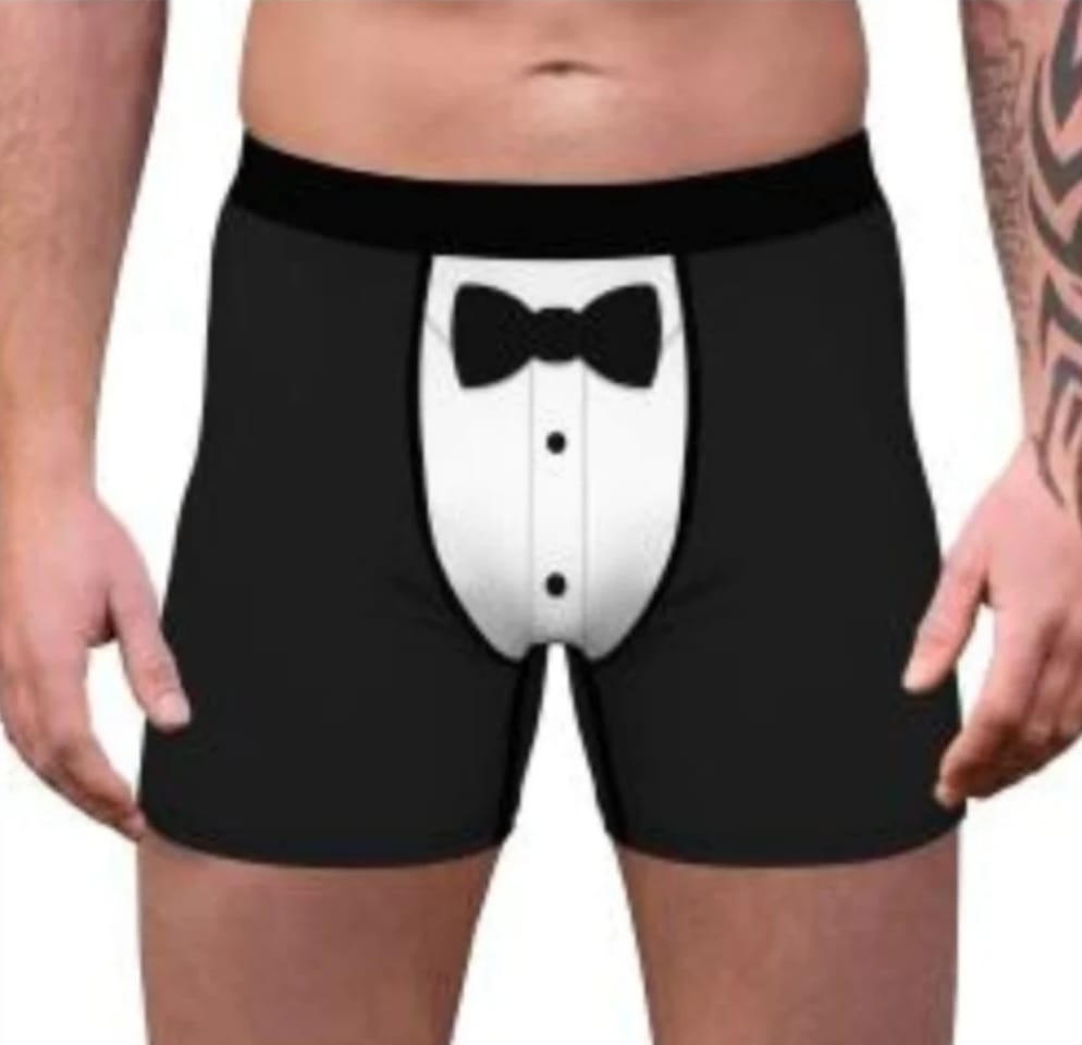 Boxer de hombre de etiqueta Novio