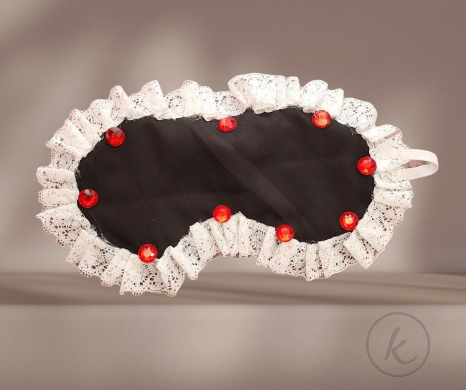 ANTIFAZ PARA DORMIR - negro y rojo