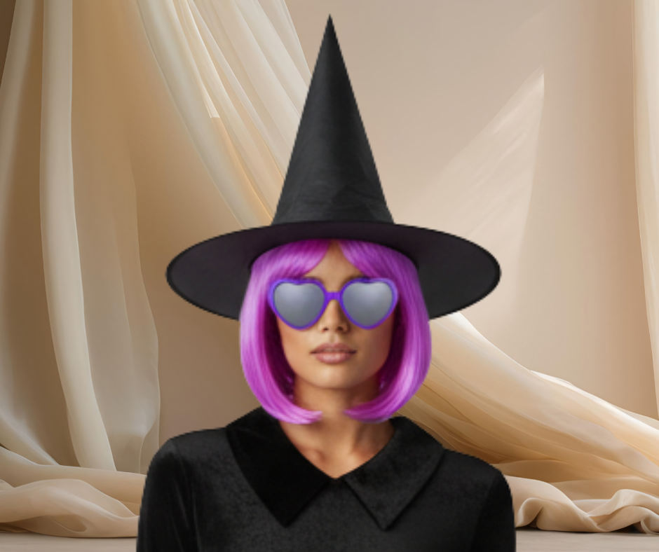 Set de peluca, gafas y sombrero