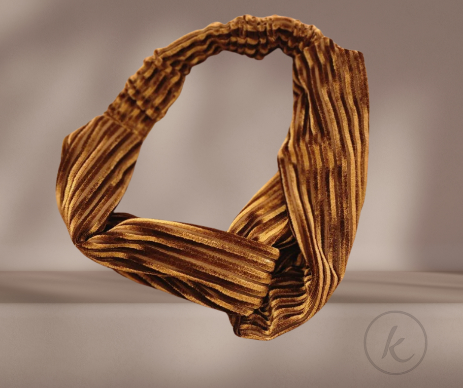 BANDANA - para el pelo color dorada