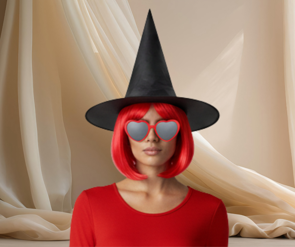 Set de peluca, gafas y sombrero