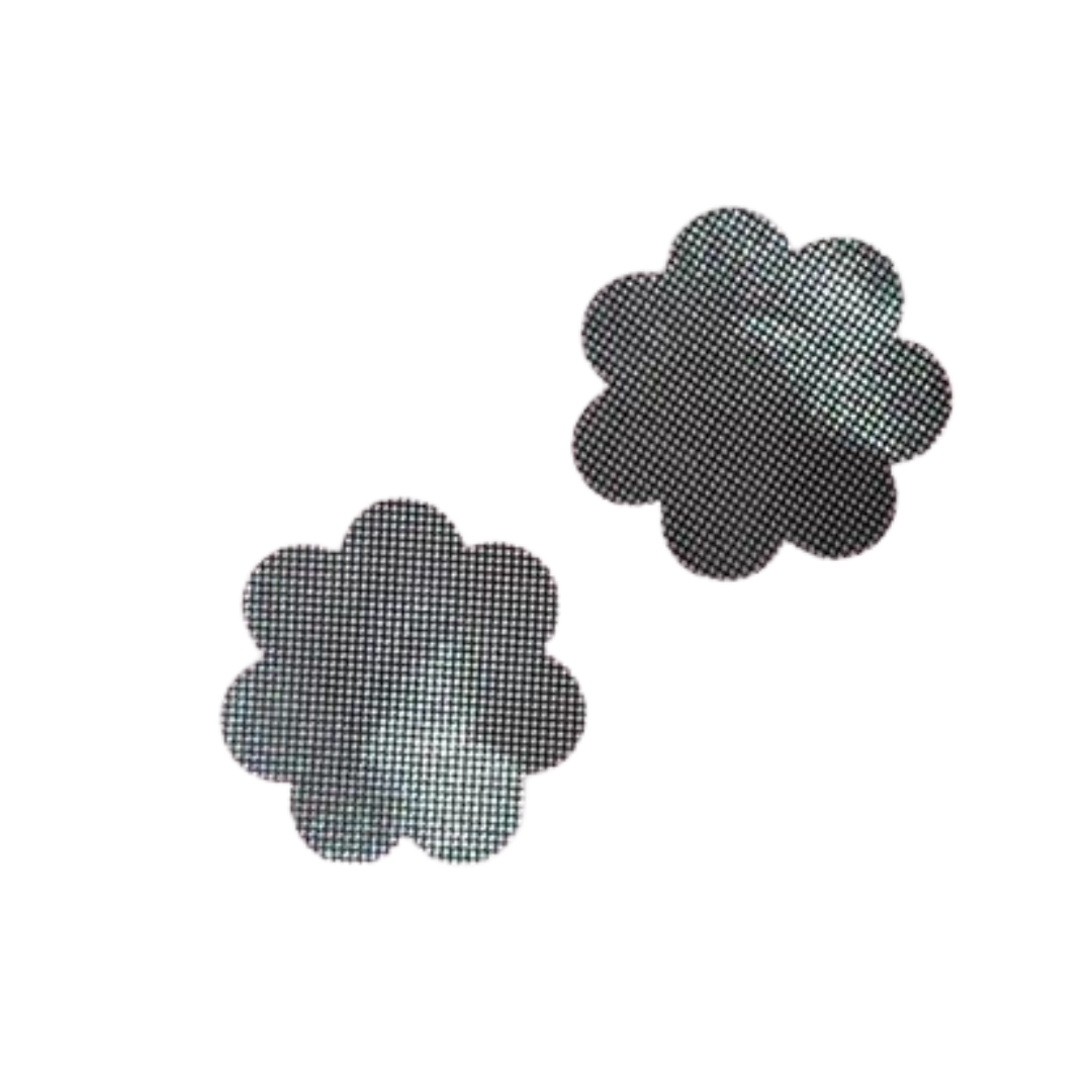 Flor negra y plata nippies o tapa pezones #46 #13