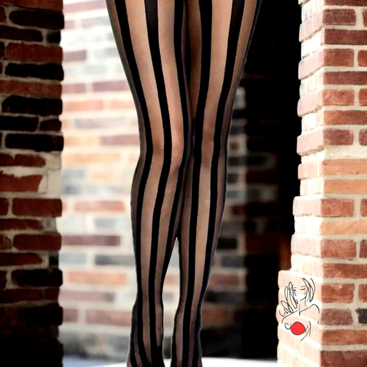 Medias pantyhose de líneas negras