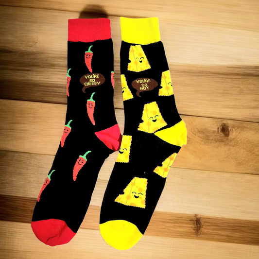 Queso y chillys medias divertidas