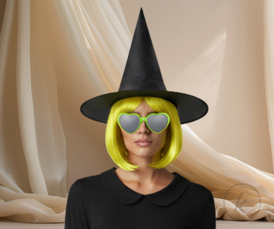 Set de peluca, gafas y sombrero