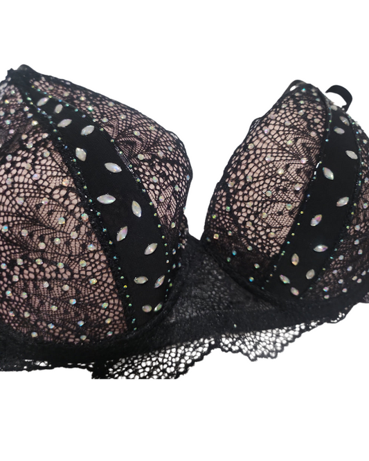 38B negro con cristales