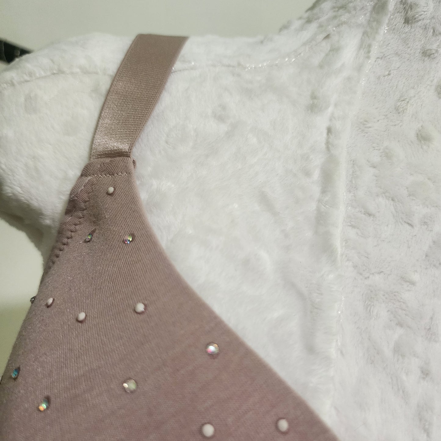 BRA 38DD - Bra con Cristales color Nude