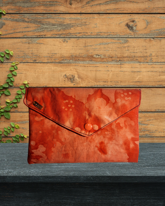 Cartera multiuso naranja y roja