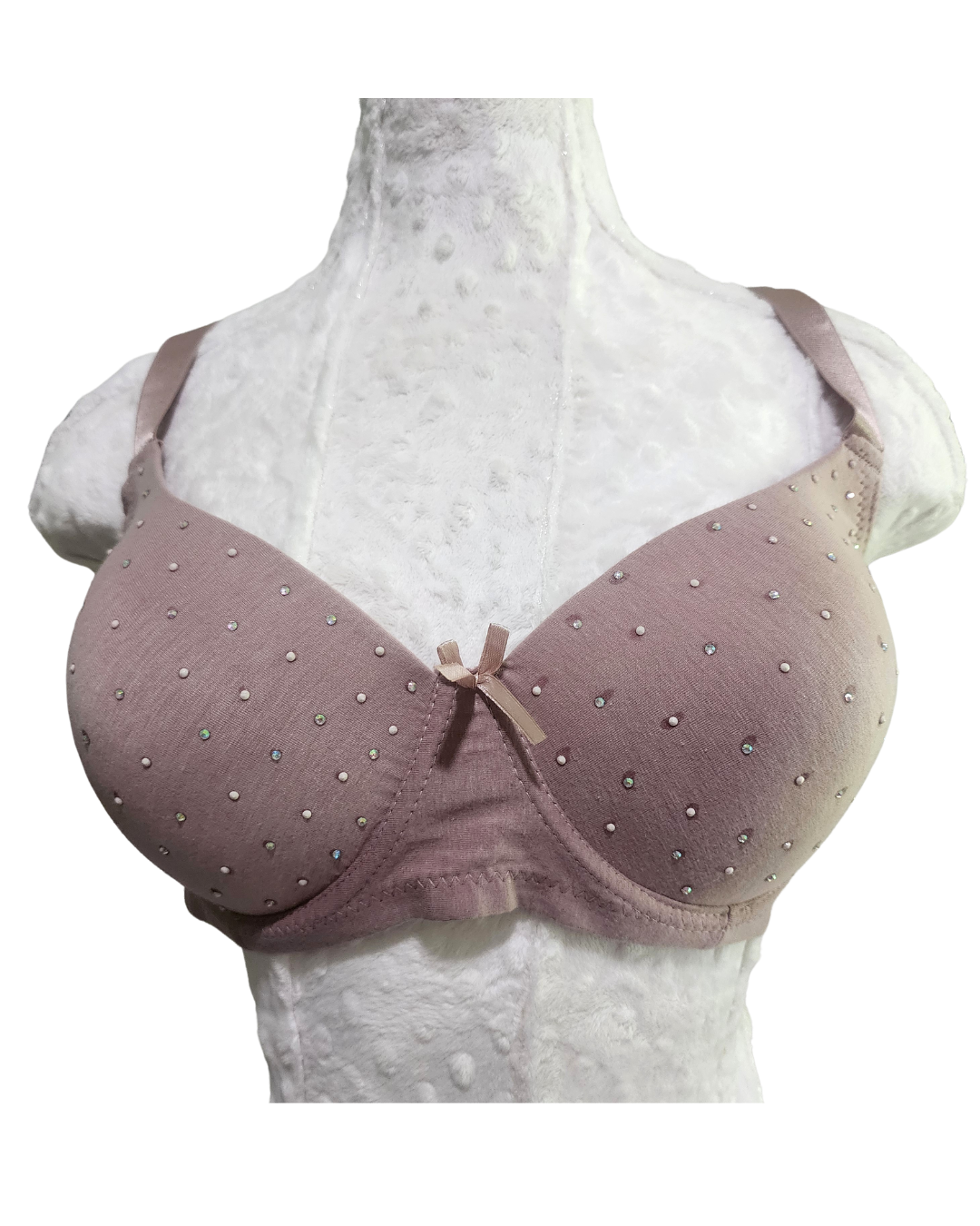 38DD Bra con Cristales color Nude