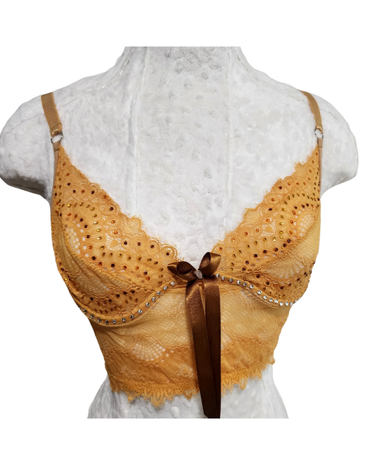 Bra Medium bronce de encaje
