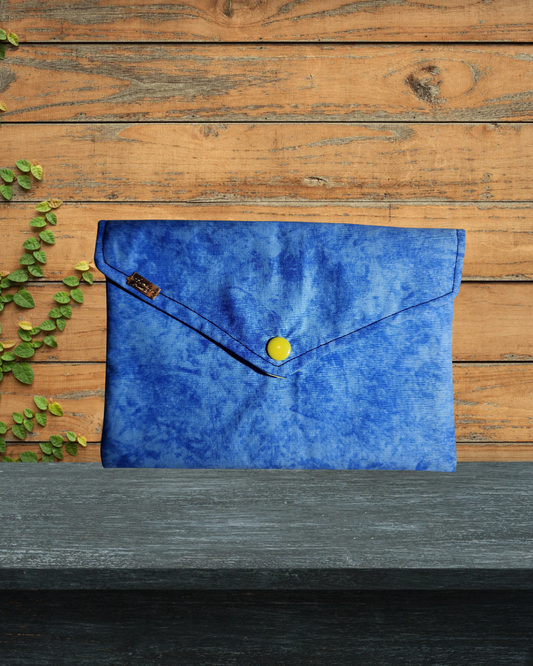 Cartera multiuso azul y amarillo