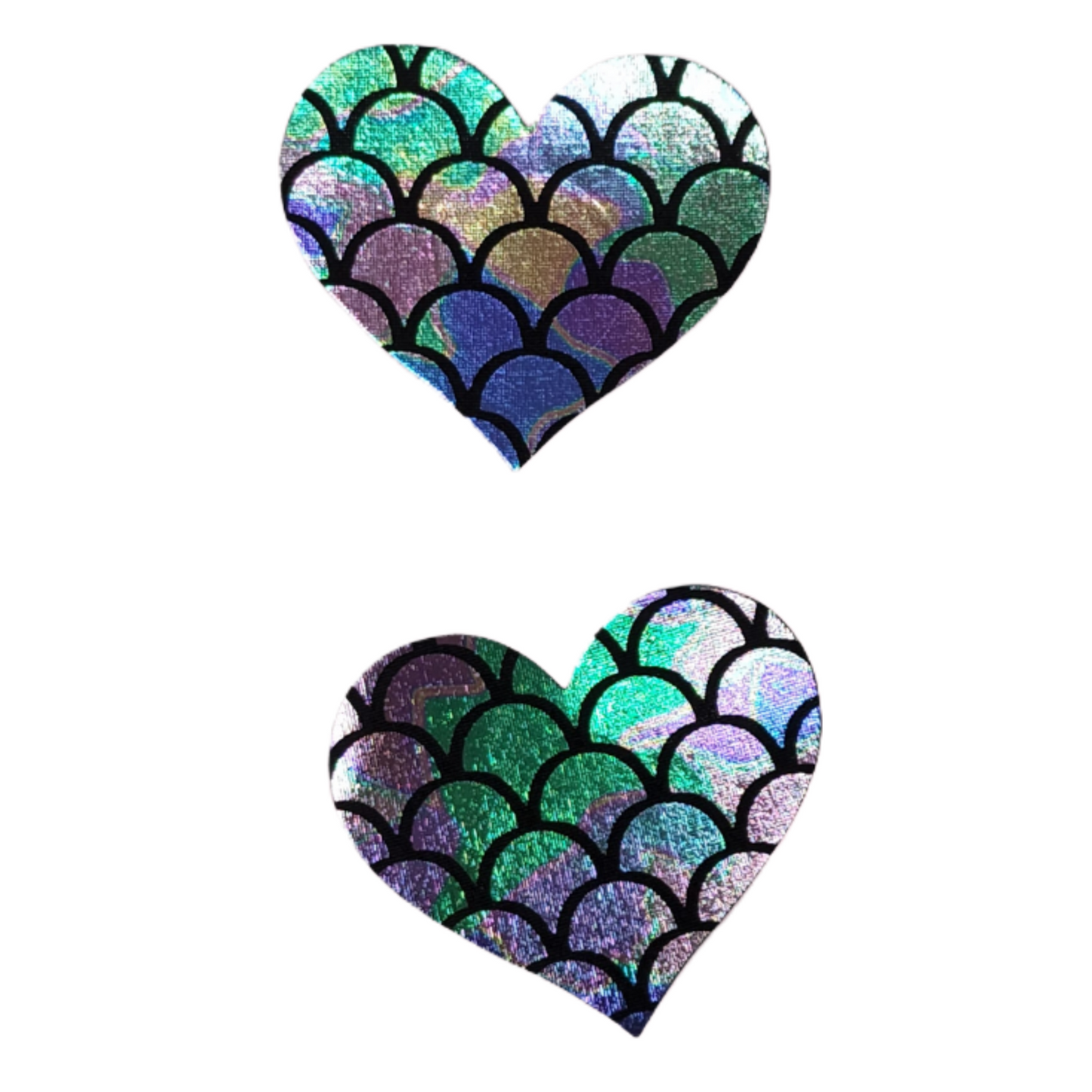 TAPAPEZONES - Colores pasteles - Forma de corazon ' Escamas de sierena - Rehusables