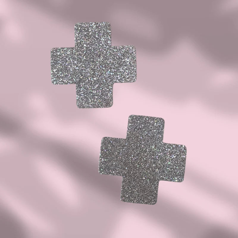 TAPAPEZONES - Color plata - Forma de cruz - Rehusables