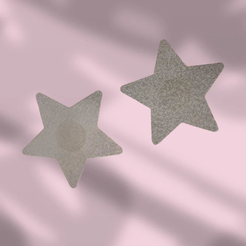 TAPAPEZONES - Color plata liso - Forma de estrella - Rehusables