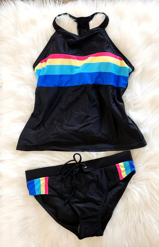 Traje de baño de dos piezas  Arcoiris