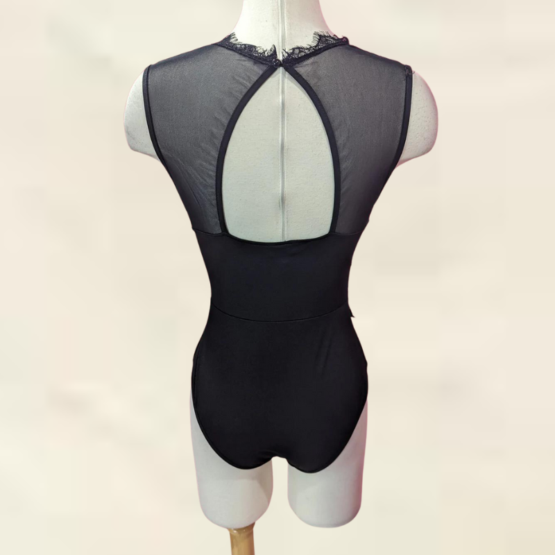 Bodysuit negro con encaje (Alejandrina)