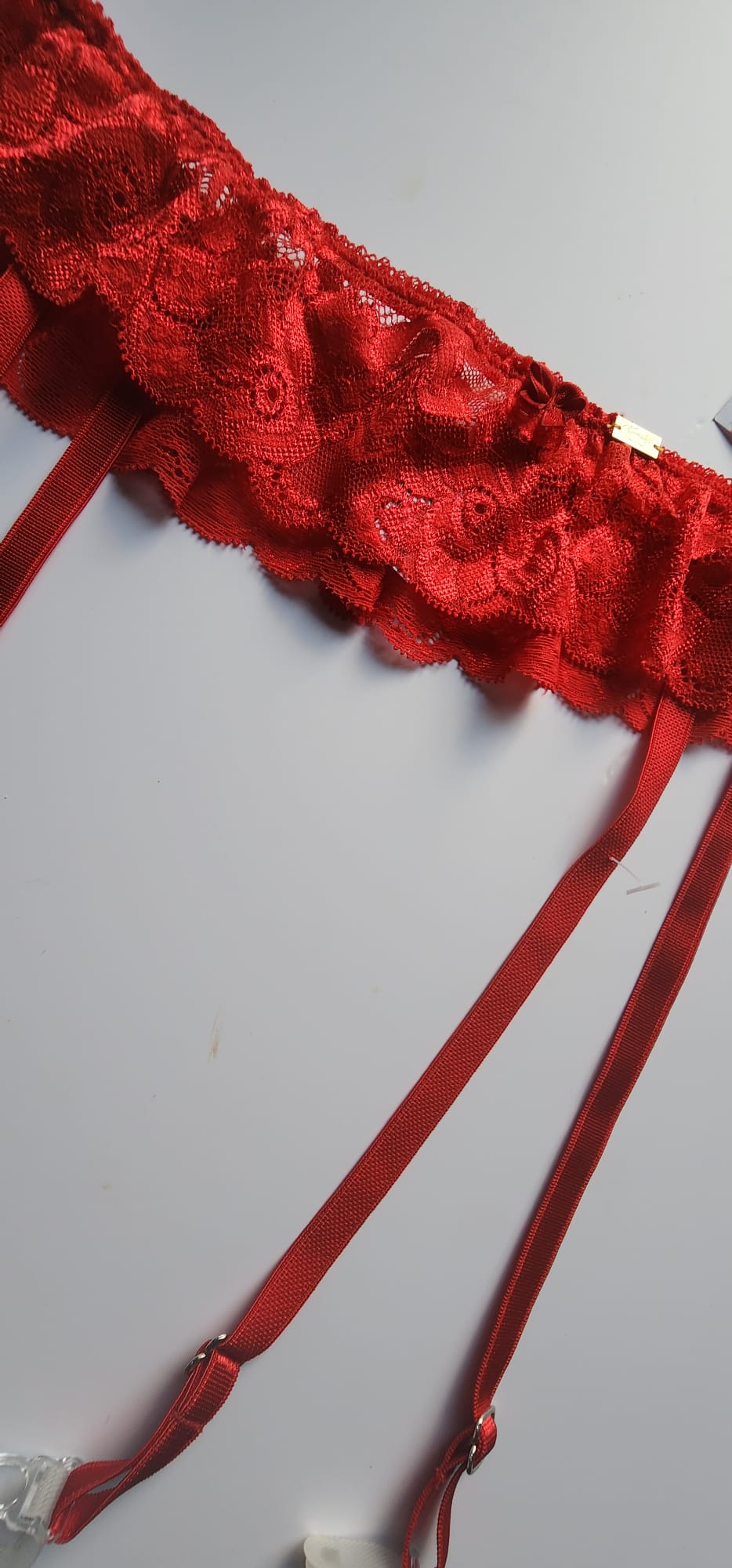 Sostenedor con encaje Rojo