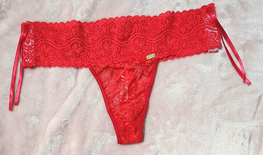 Pantie tanga rojo con velcro