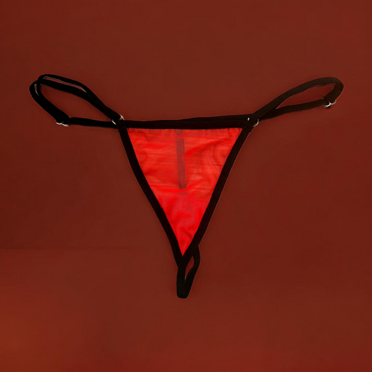 Pantie ajustable roja y negra