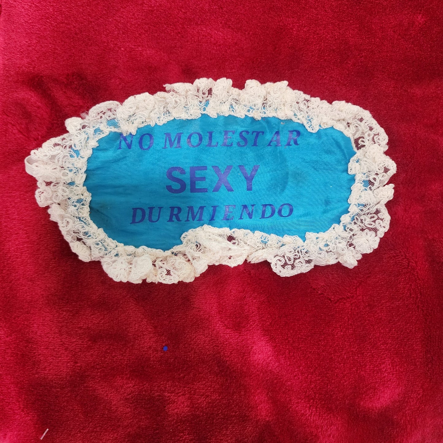 Antifaz para dormir azul no molestar sexy durmiendo con encajes