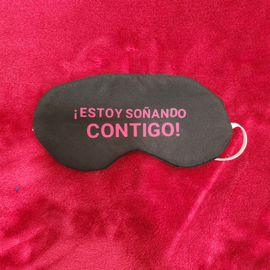 Antifaz negro "Estoy soñando contigo" - descansar sin interrupciones