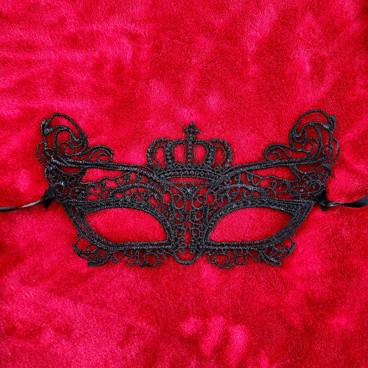 Antifaz tejido negro Princesa