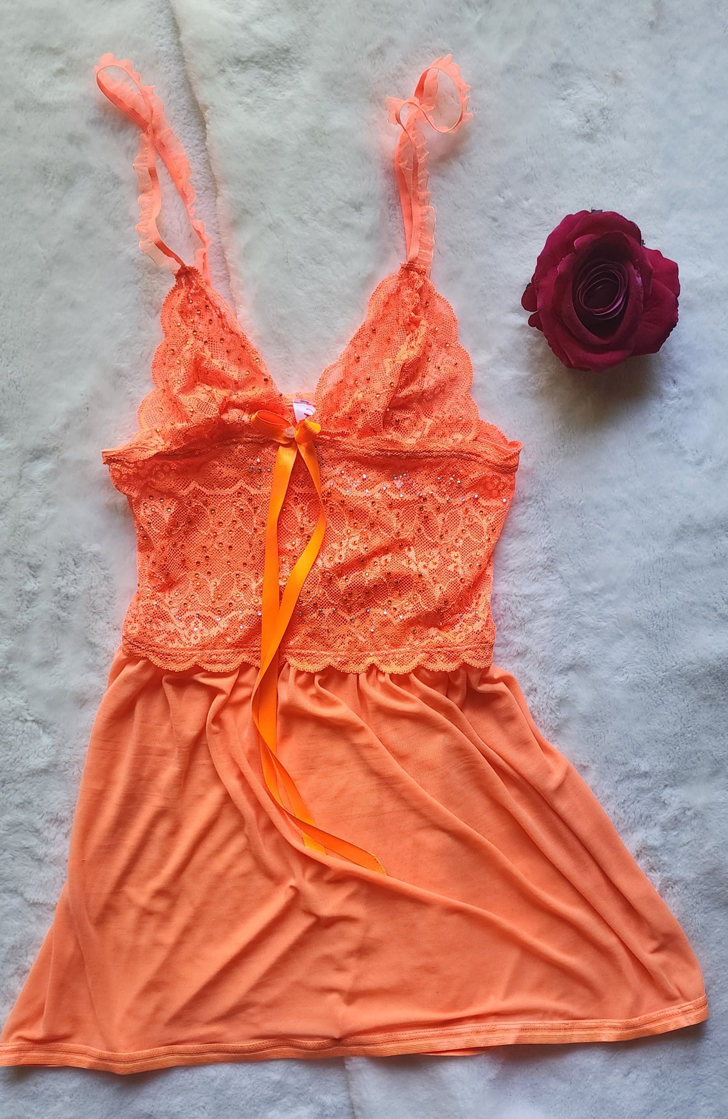 Babydoll de lujo con cuarzo rosado