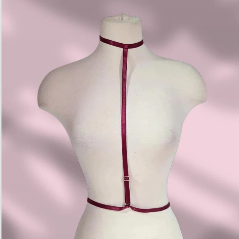Collar elástico color vino