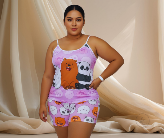 Pijama de pantalón corto de los Tres Osos plus size