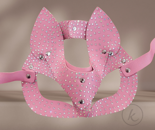 ANTIFAZ DE CUERO CON CRISTALES