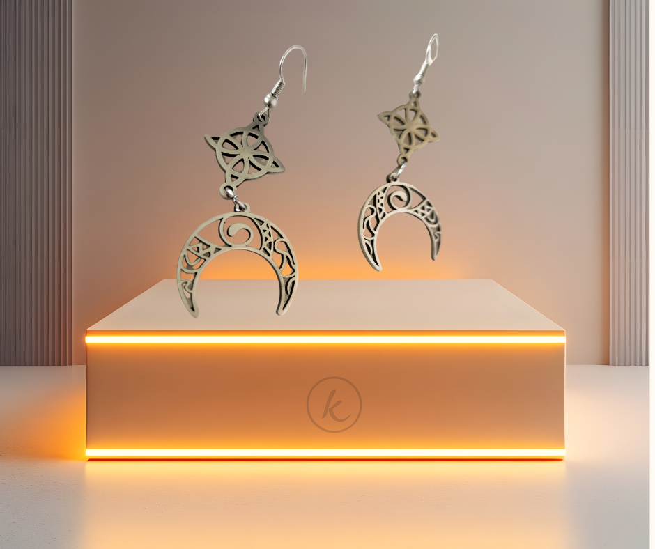 JOYERIA PANTALLAS EN FORMA DE LUNA - STAINLESS STEEL