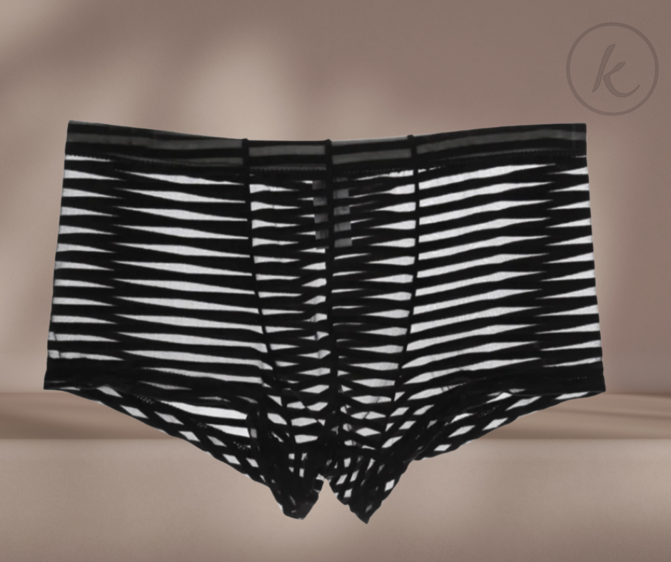 BOXER SEMITRANSPARENTE -Negro