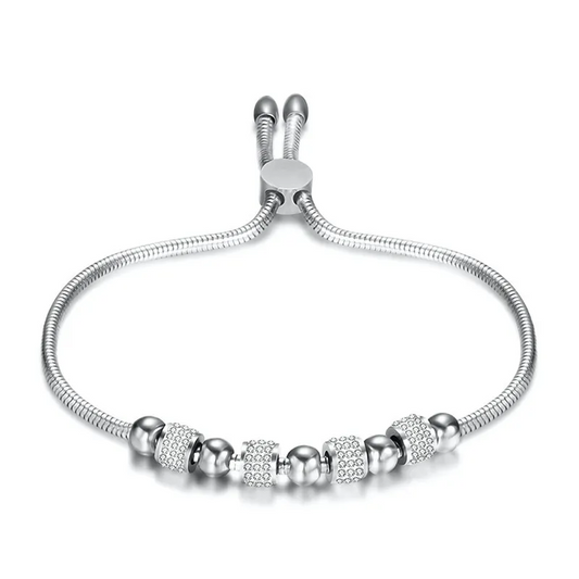 Pulsera imitacion diamante plata