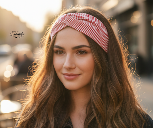 BANDANA - roja de cuadritos