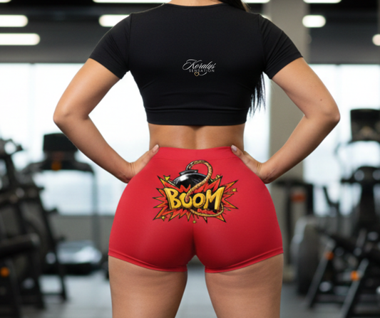 PANTALON CORTO ROJO BOOM