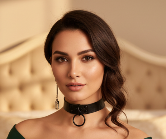 ACCESORIO - GARGANTILLA - Gangel  circular de piel sintética, collar gótico de rock, cadena ajustable para disfraz de cosplay, accesorio corporal