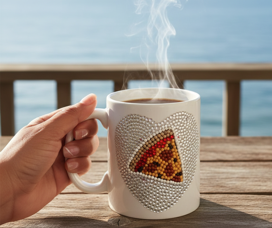 Taza de cristal de Pizza