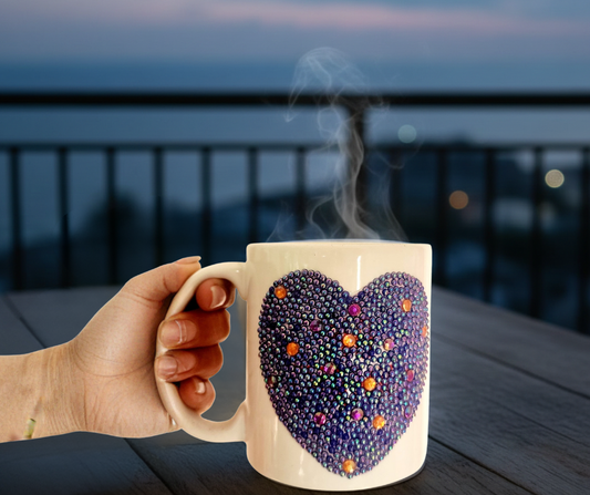 Taza de Corazón Violeta